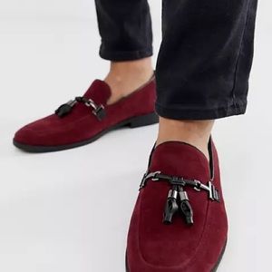 Men’s ASOS loafers. Red/Maroon/Burgundy